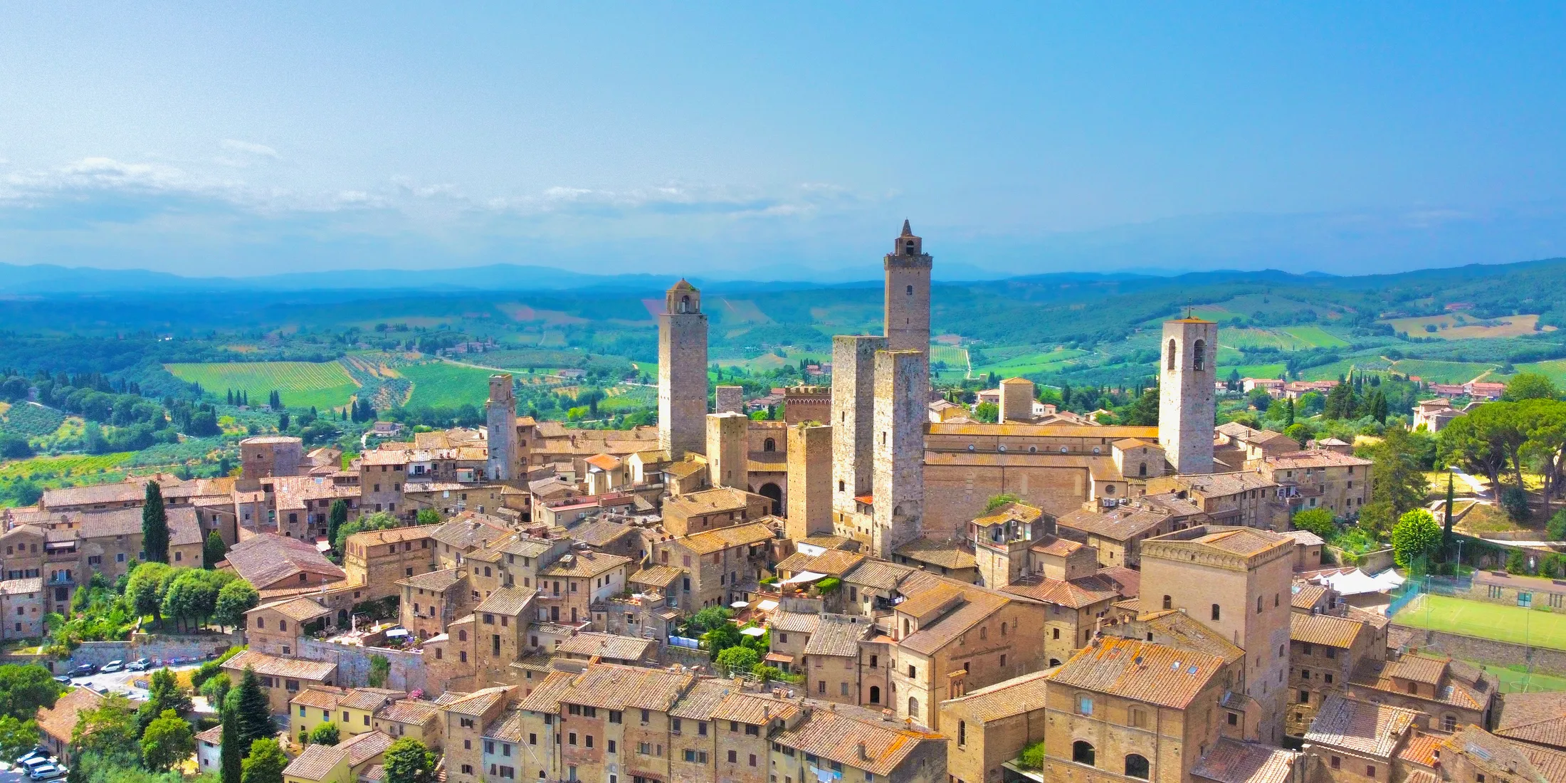 Tło dla san Gimignano – Manhattan Toskanii