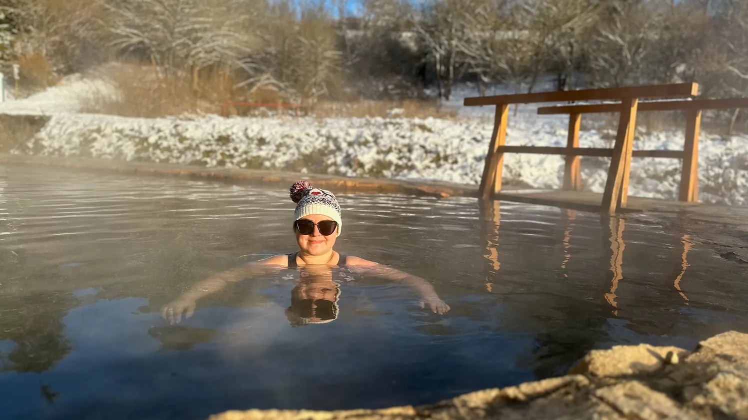 Tło dla naturalne wody termalne na Słowacji